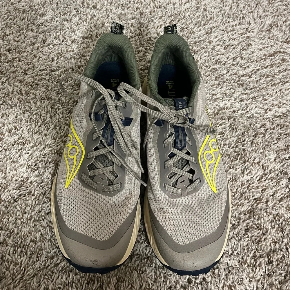 Saucony Peregrine 15 Trail Running Shoes in Ridge/Olivine Men’s Size 13